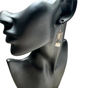 SAMPSON Sterling Silver 925 14k Pearl Dangle Earrings